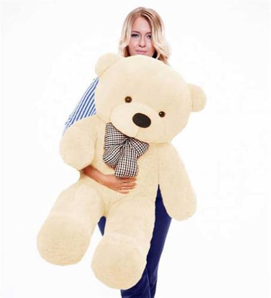 100 Cm Papyonlu Büyük Ayıcık (%100 Yerli) Krem