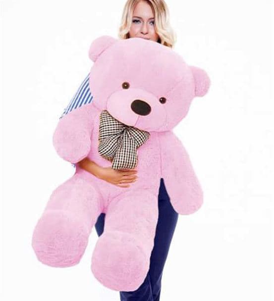 101 Cm Papyonlu Büyük Ayıcık (%100 Yerli) Pembe