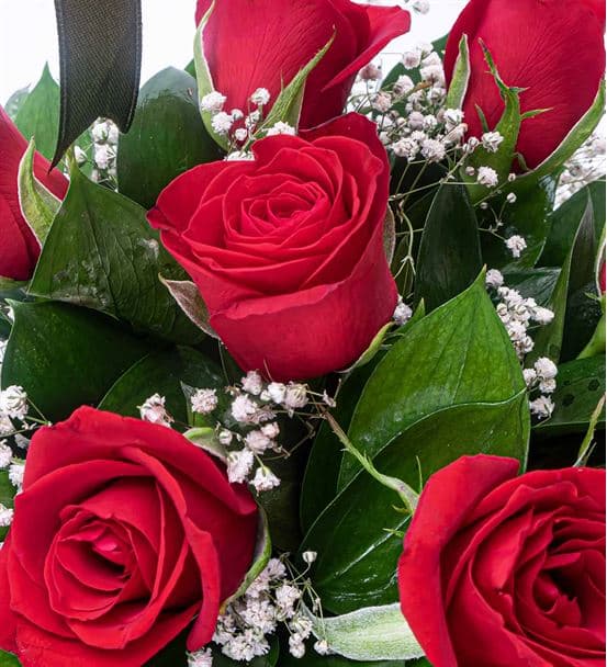 Aşkın Rengi 7 Kırmızı Gül Çiçek Sepeti - 4