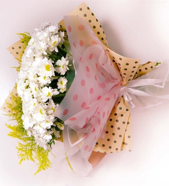 Butik Tasarım Beyaz Papatya Buketi - 4