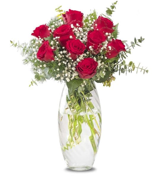 Canım Aşkıma 9 Kırmızı Güller Aranjmanı