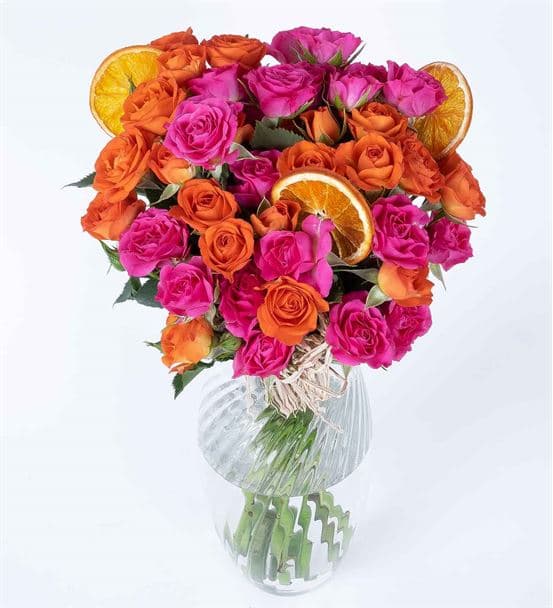 Carignan Serisi Mixed Turuncu Pembe Çardak Güller - hover