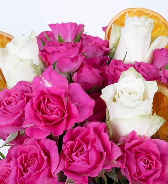 Carignan Serisi Sadelik Tasarım Pembe Beyaz Güller - 3