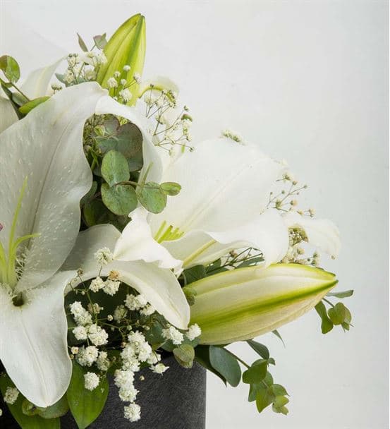 Carracci Kutu Dolusu Kokulu Beyaz Lilyumlar - 3