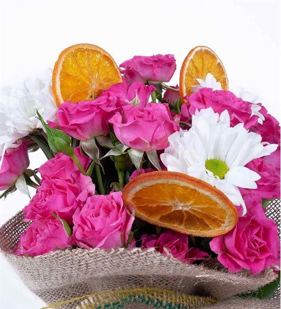 Greta Serisi Pink Heaven Çardak Gül Papatya Buketi - 3