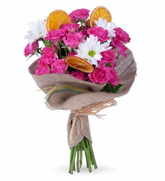 Greta Serisi Pink Heaven Çardak Gül Papatya Buketi
