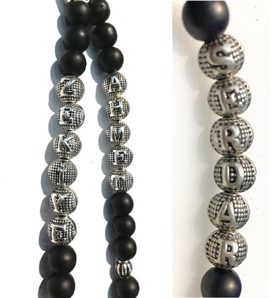 İsimli - Kişiye özel - Mat Oniks Doğaltaş Tesbih - 3