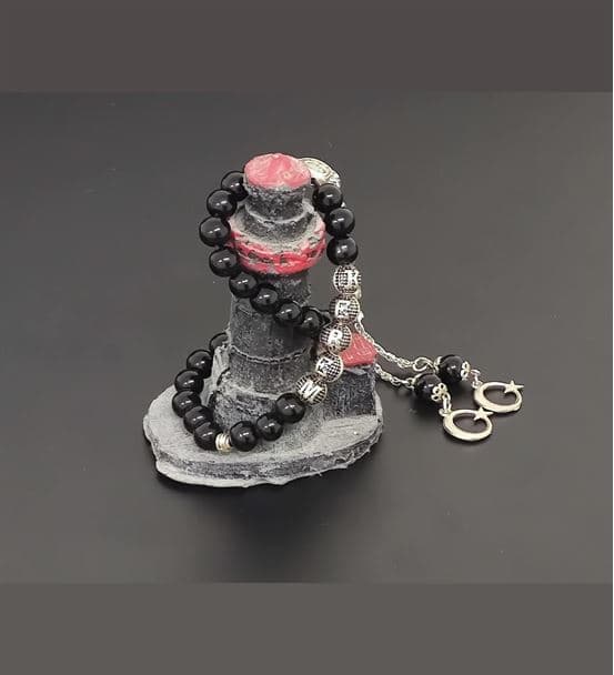 İsimli - Kişiye Özel - Oniks Doğaltaş Tesbih - hover