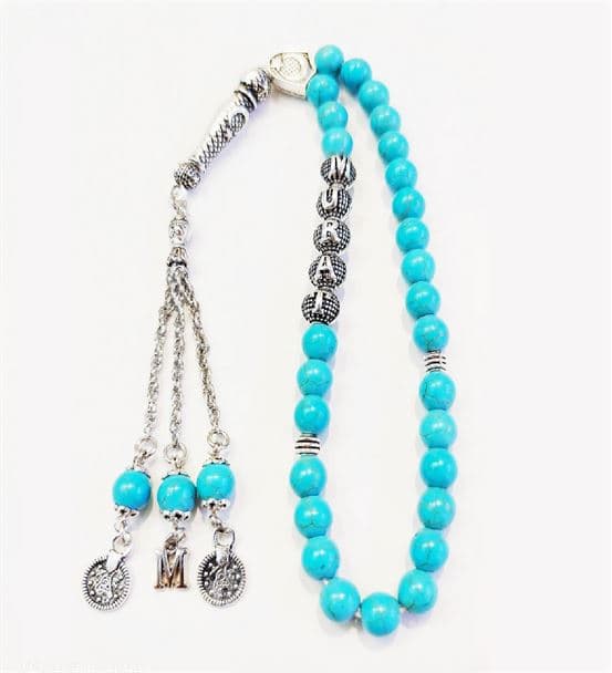 İsimli - Kişiye Özel - Turkuaz Firuze Tesbih - hover