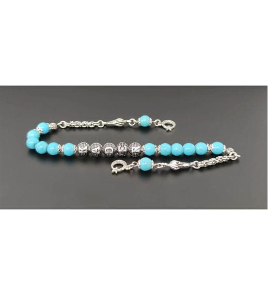 İsimli - Kişiye Özel - Zaza Turkuaz Firuze Tesbih