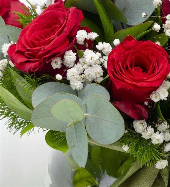 Love Bug Akvaryum Vazoda 11 Kırmızı Güller - 4