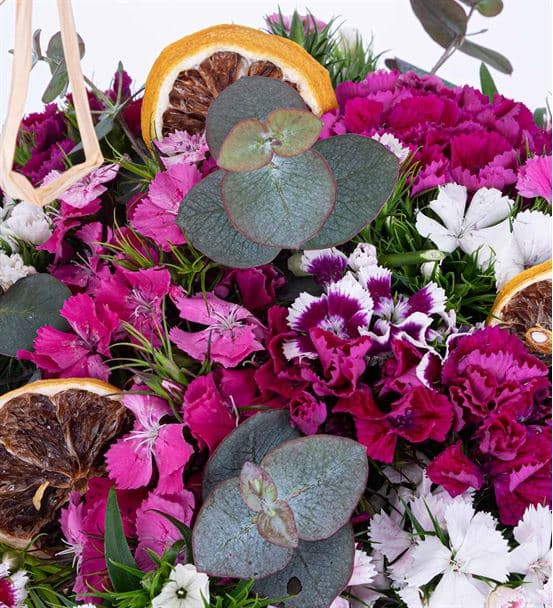 Martha Serisi Rengarenk Hüsnü Yusuf Çiçek Sepeti - hover