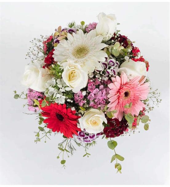 Mutlu Eller Renkli Çiçek Aranjmanı - hover