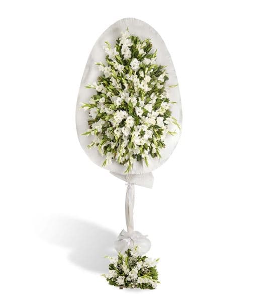 Sade Mutluluk Beyaz Glayör Çelengi