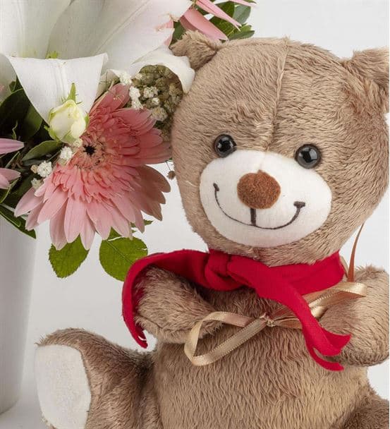 Seramik Vazoda Hoş Geldin Kız Bebek Aranjmanı - 3