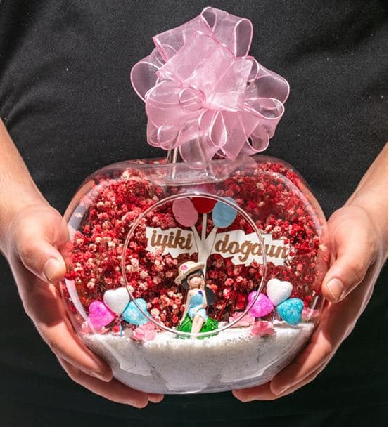 Teraryum İyi Ki Doğdun Tabelalı Pembe - hover