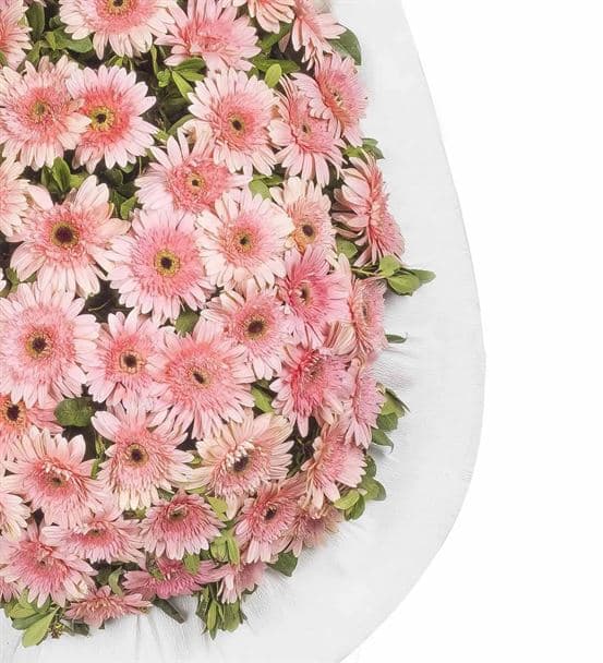 Toz Pembe Gerbera Açılış Çelengi - hover