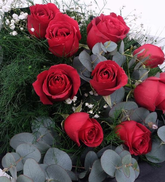 Tutkulu Aşk 11 Kırmızı Gül Buketi - hover