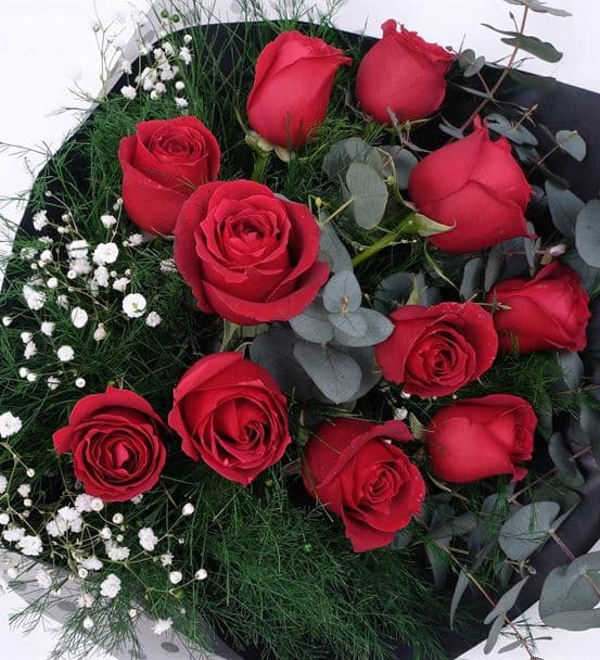 Tutkulu Aşk 11 Kırmızı Gül Buketi - 4